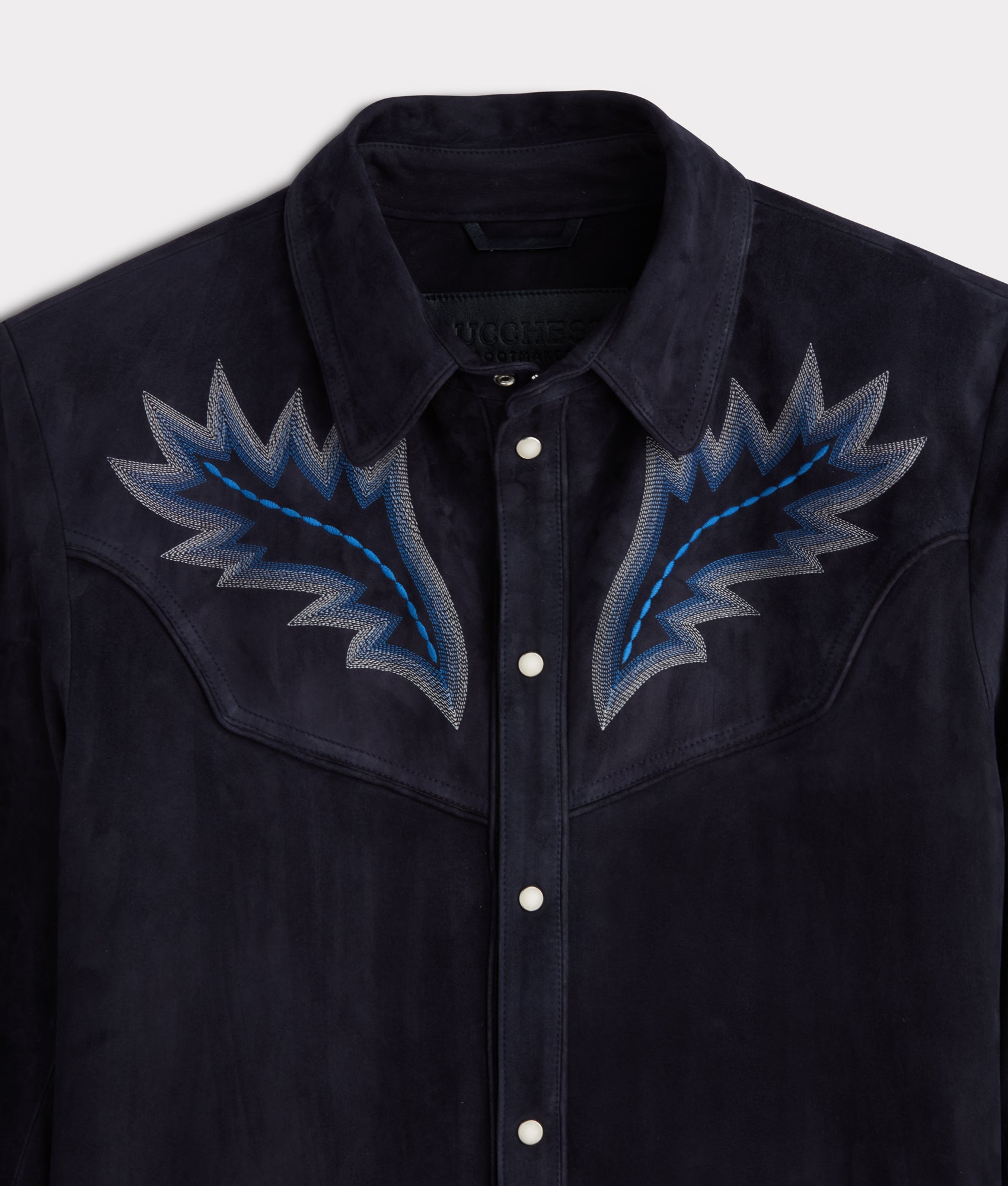 Ace Suede Shacket :: Dusty Blue - Image 9