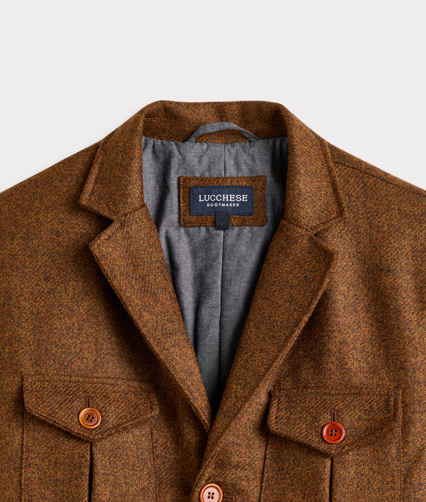 Andrew Shetland Wool Jacket :: Brown - Image 4