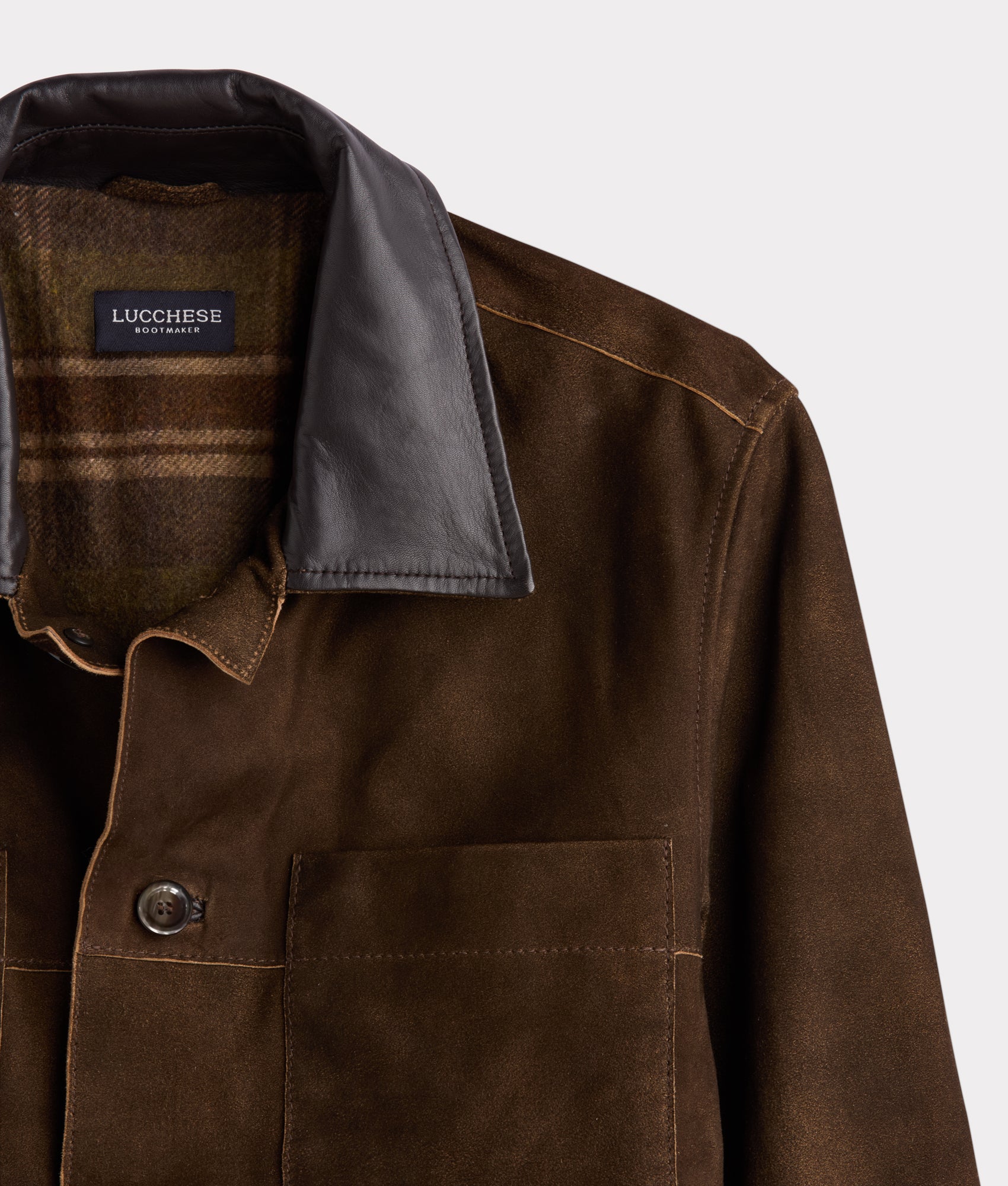Walker Jacket With Leather Collar :: Brown - Image 7