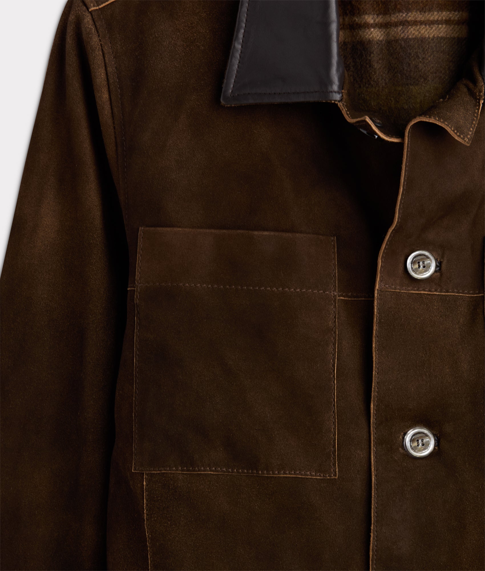 Walker Jacket With Leather Collar :: Brown - Image 10