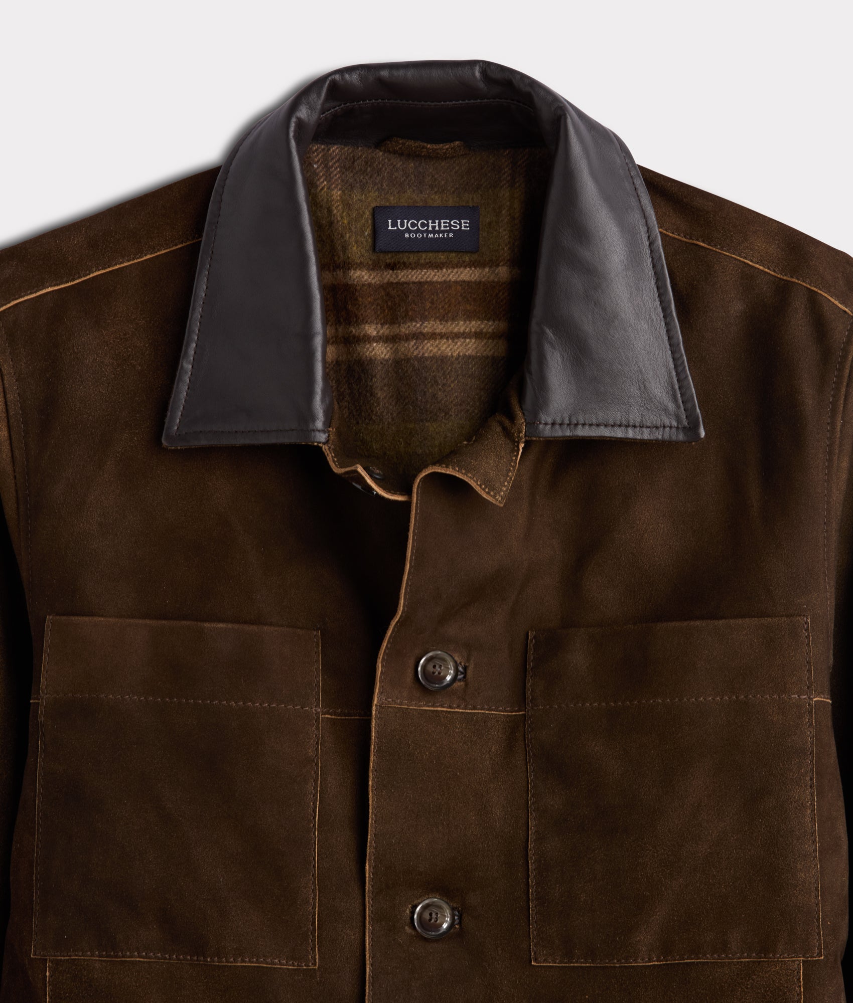 Walker Jacket With Leather Collar :: Brown - Image 8