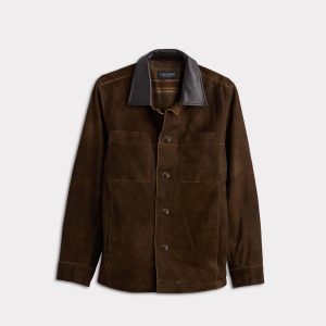 Walker Jacket With Leather Collar :: Brown
