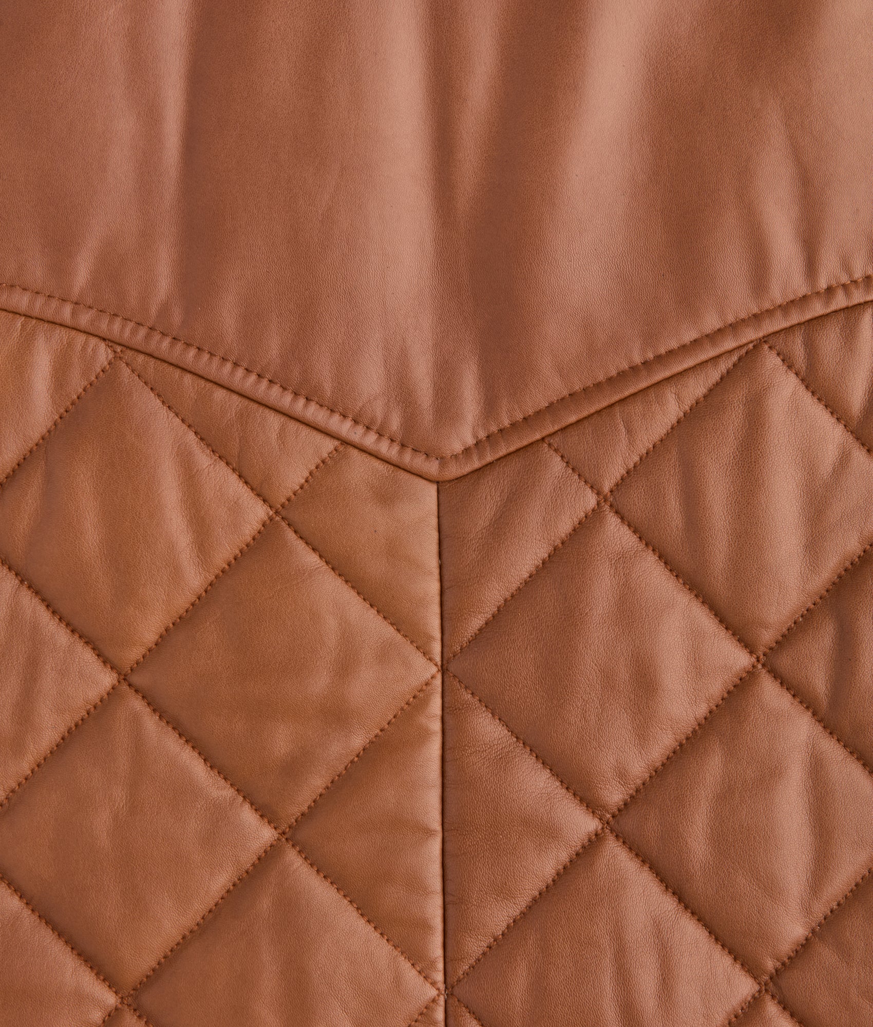 McCoy Lamb Leather Puff Vest :: Cognac - Image 17
