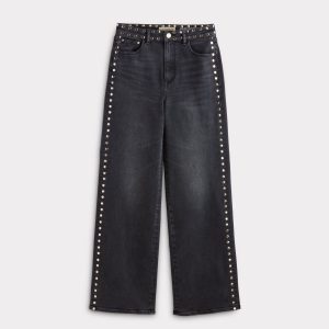Briar High-Rise Straight Leg Jean :: Chimney With Studs
