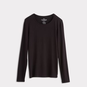 Long Sleeve Soft Touch Tee :: Black