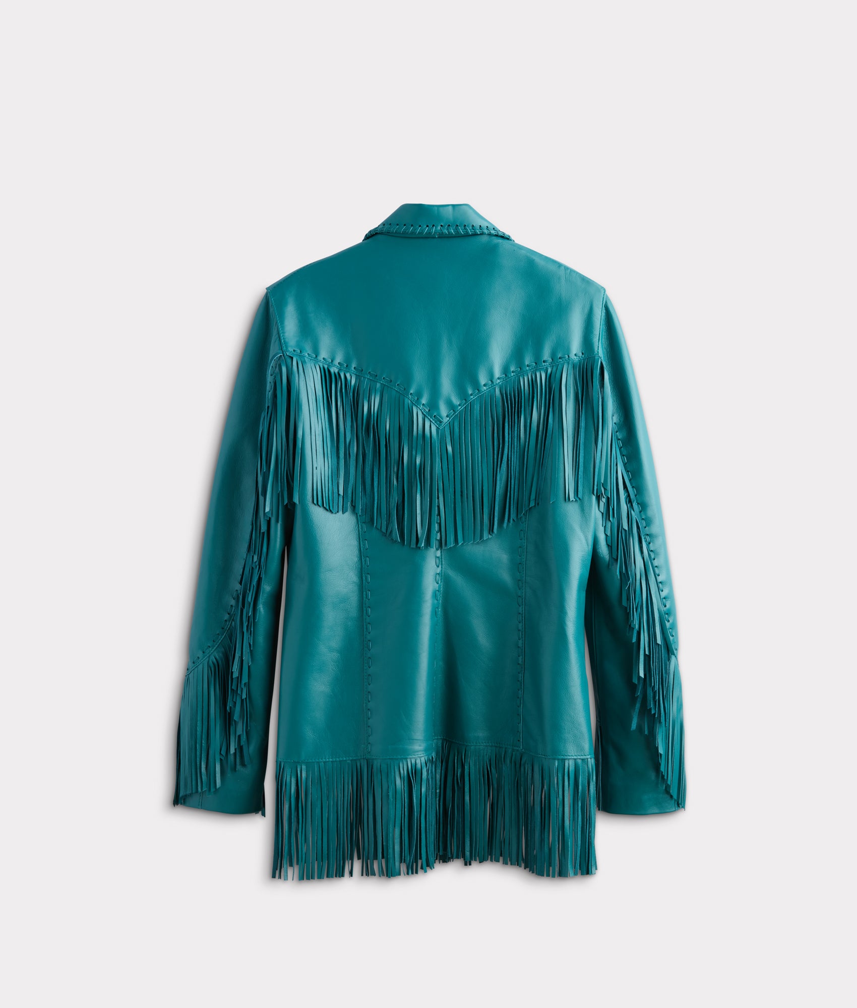 Tallulah Fringe Jacket :: Teal - Image 2