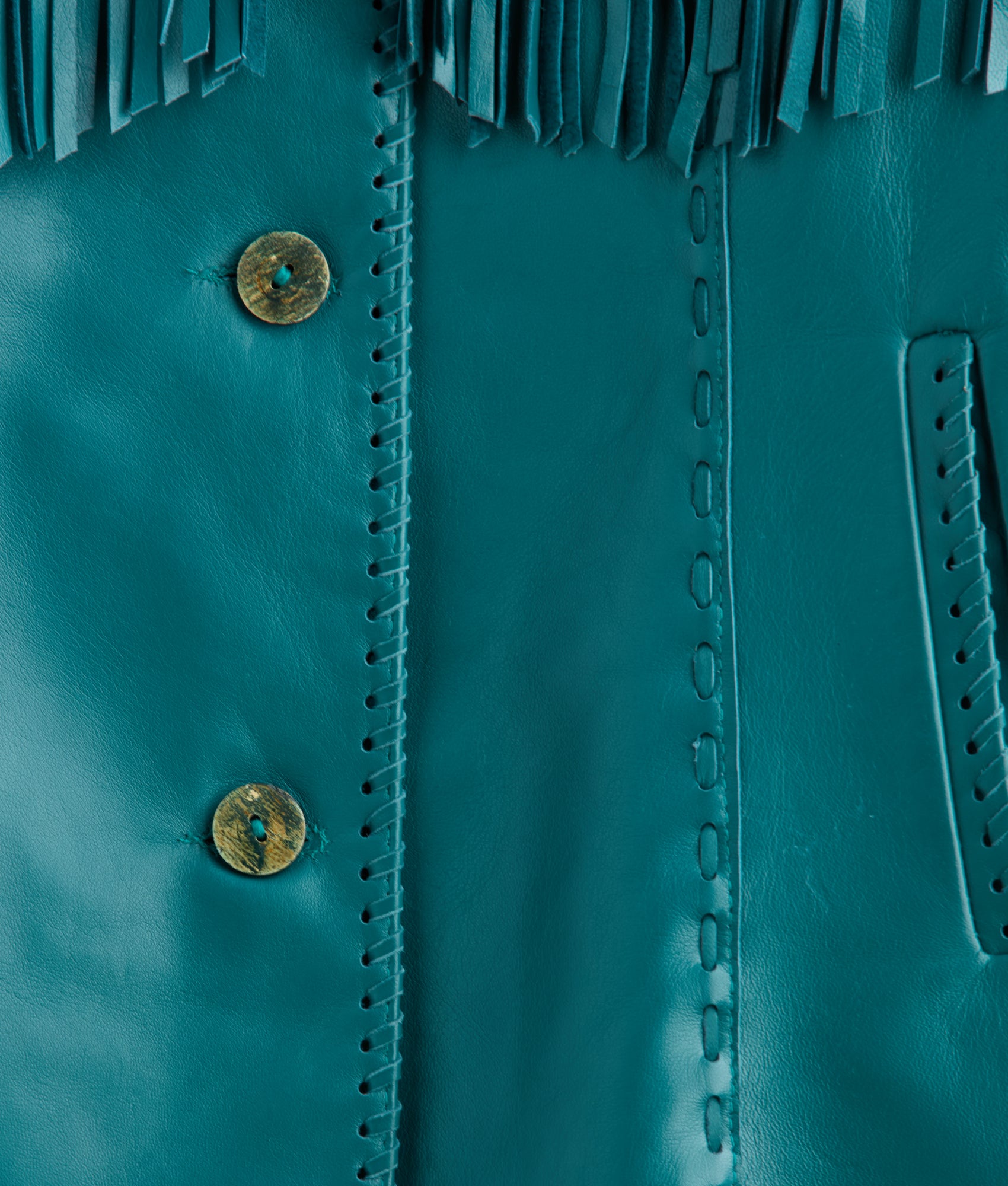 Tallulah Fringe Jacket :: Teal - Image 7