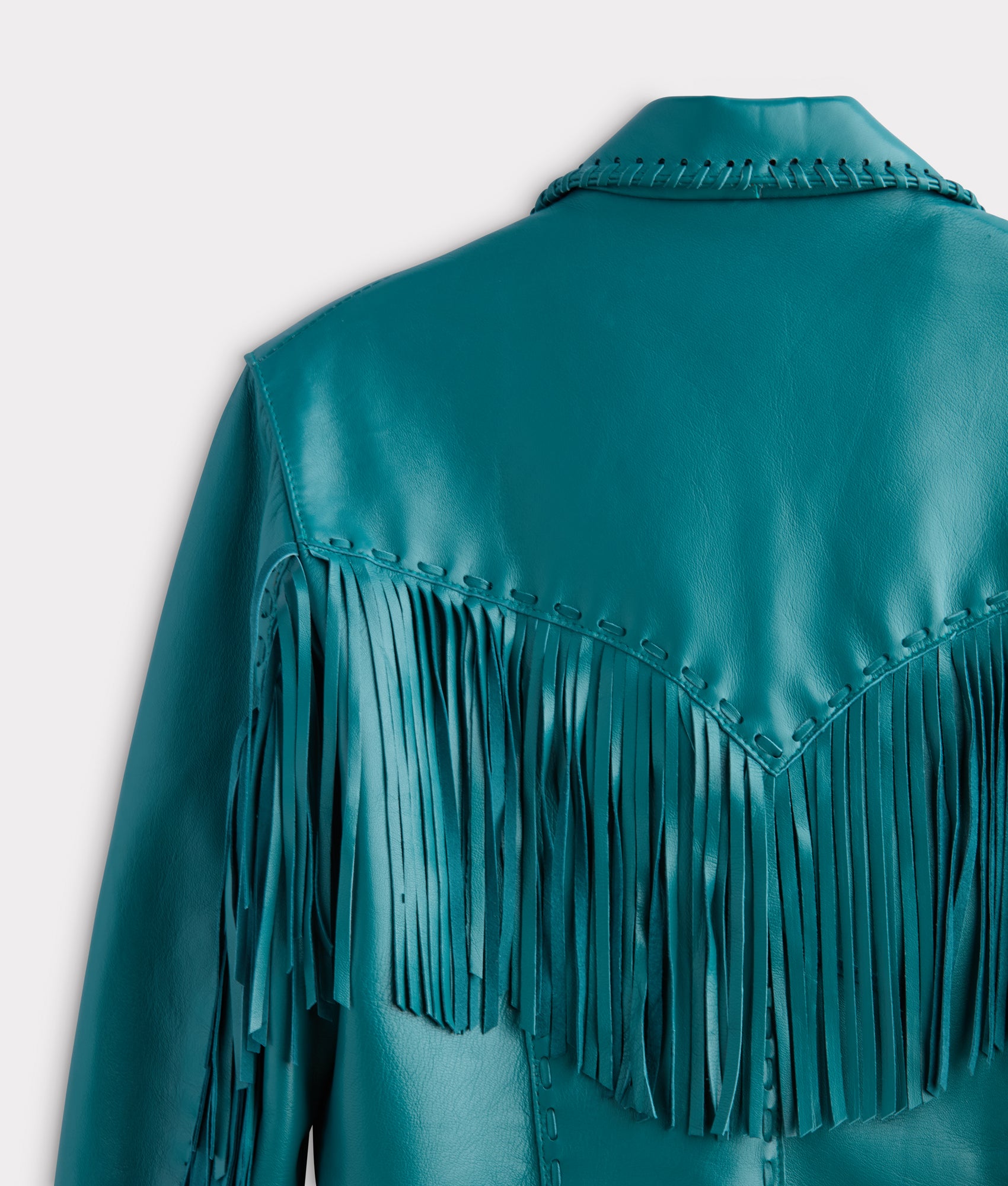 Tallulah Fringe Jacket :: Teal - Image 6
