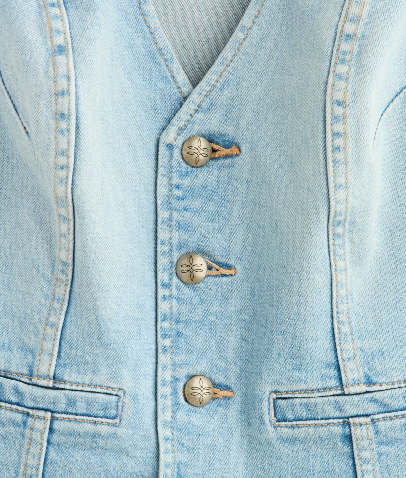 Riley Denim Vest :: Desert Sky Blue - Image 5