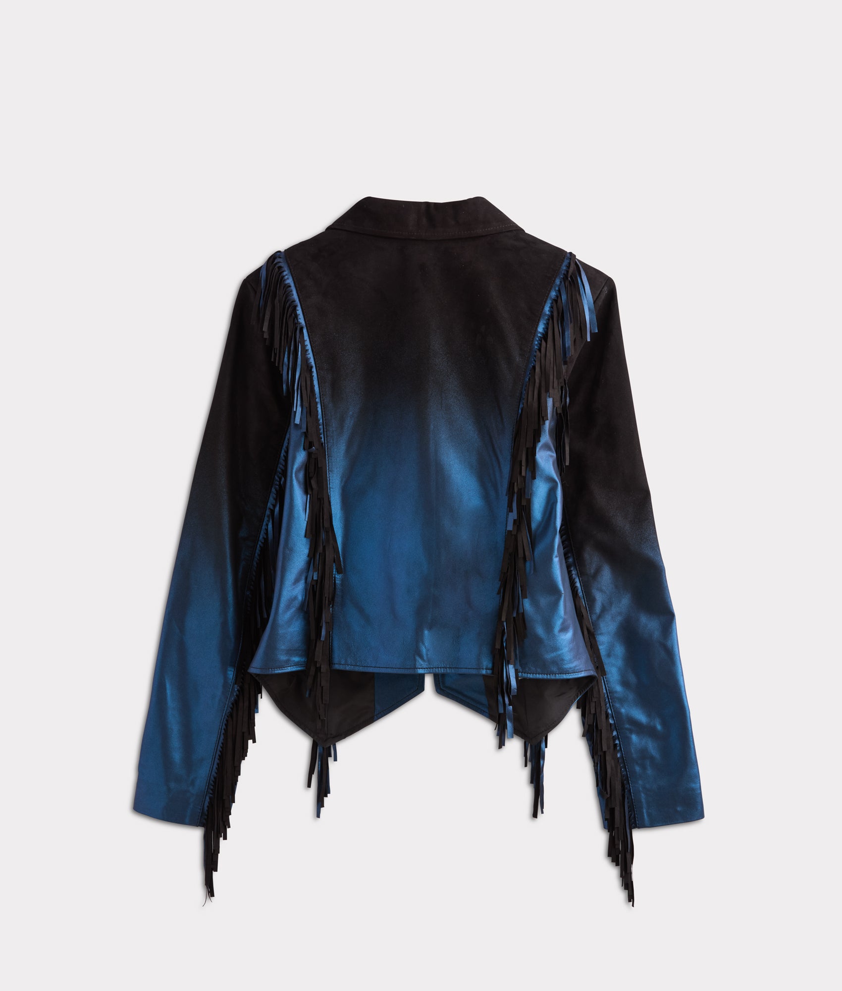 Nightfall Fringe Jacket :: Black/Blue - Image 2