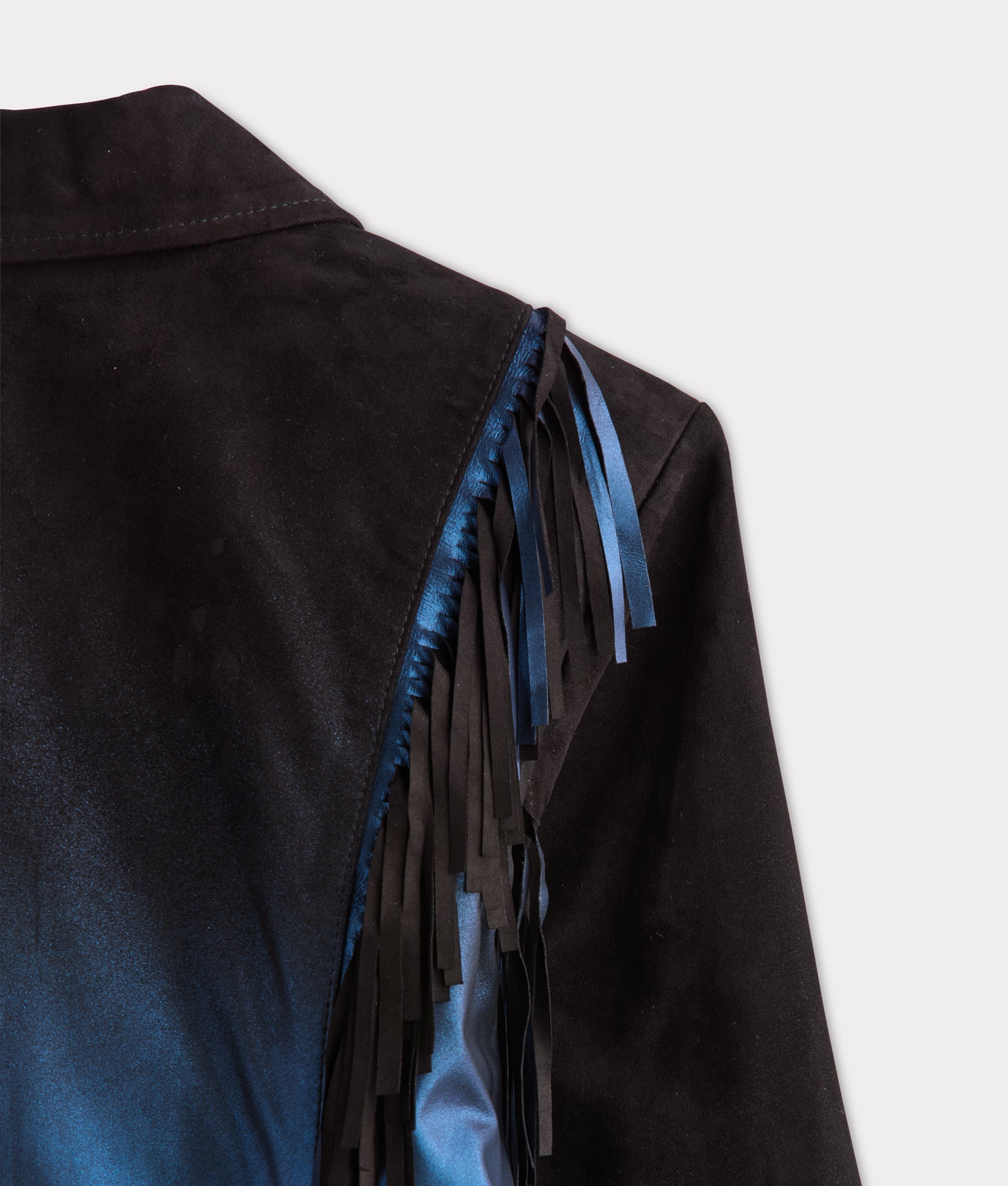 Nightfall Fringe Jacket :: Black/Blue - Image 4