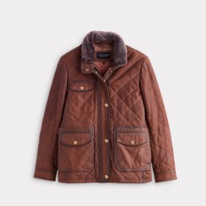Wasatch Quilted Leather Jacket :: Bourbon