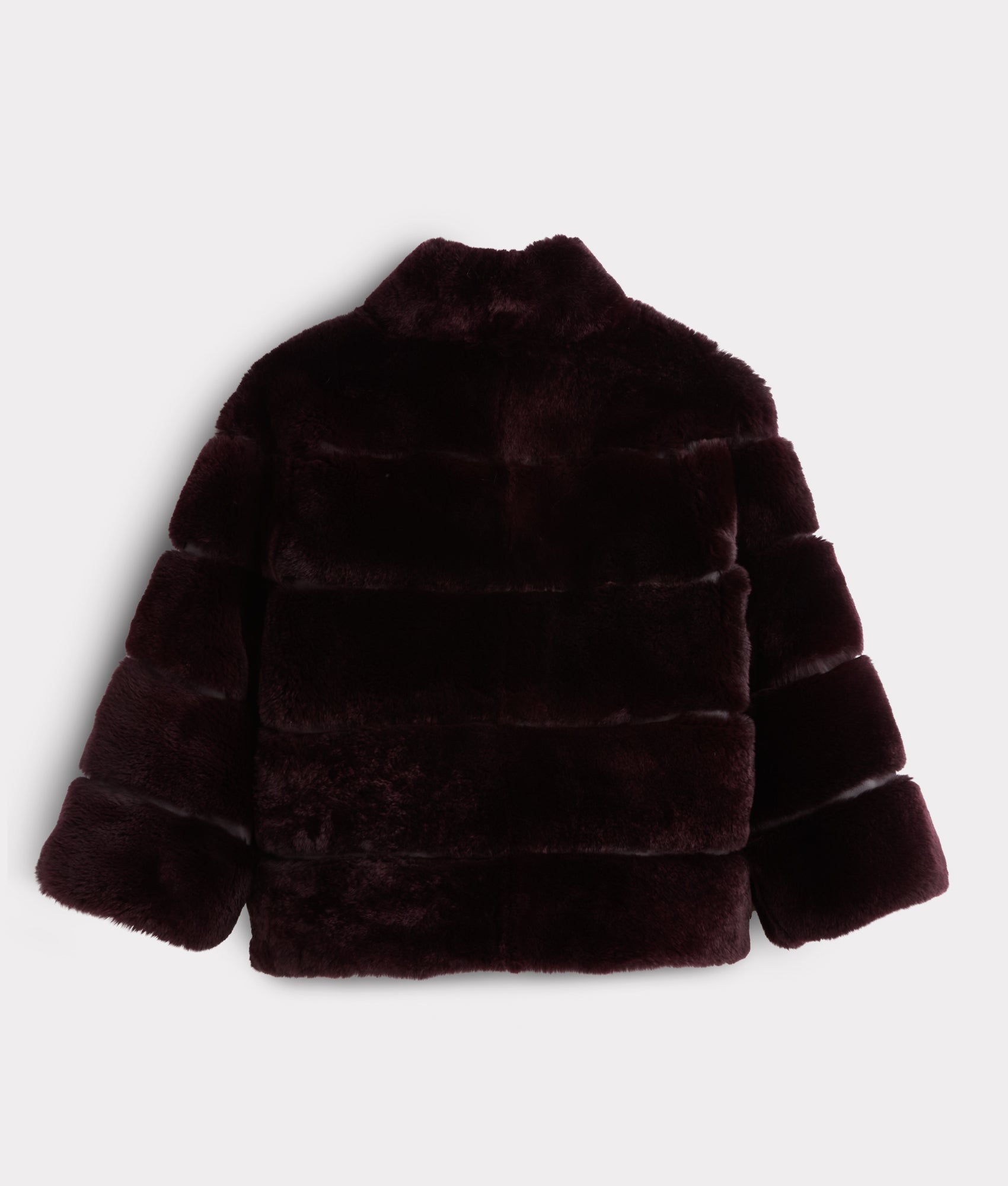 Leona Shared Rex Coat :: Black Cherry - Image 3