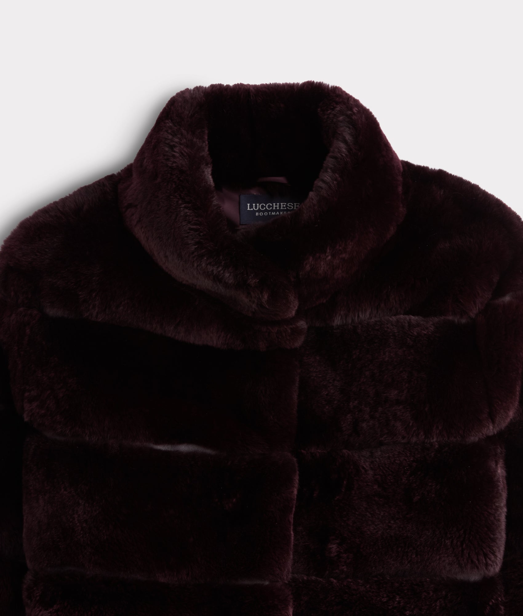 Leona Shared Rex Coat :: Black Cherry - Image 5