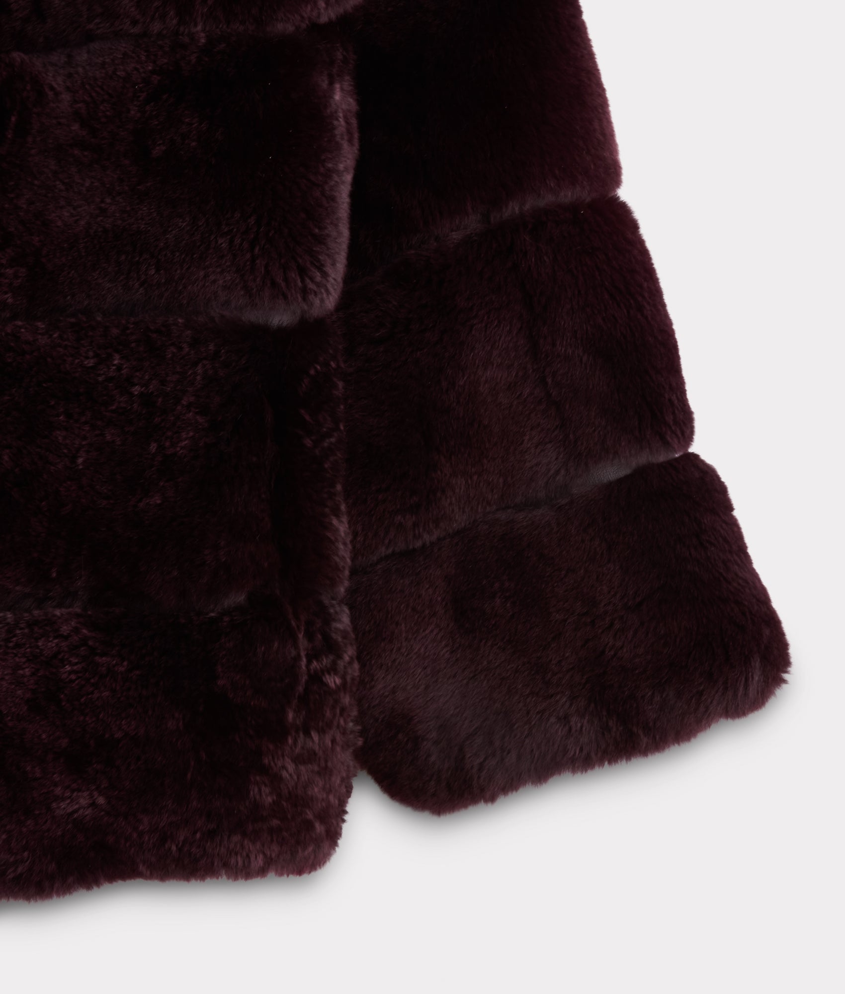 Leona Shared Rex Coat :: Black Cherry - Image 4