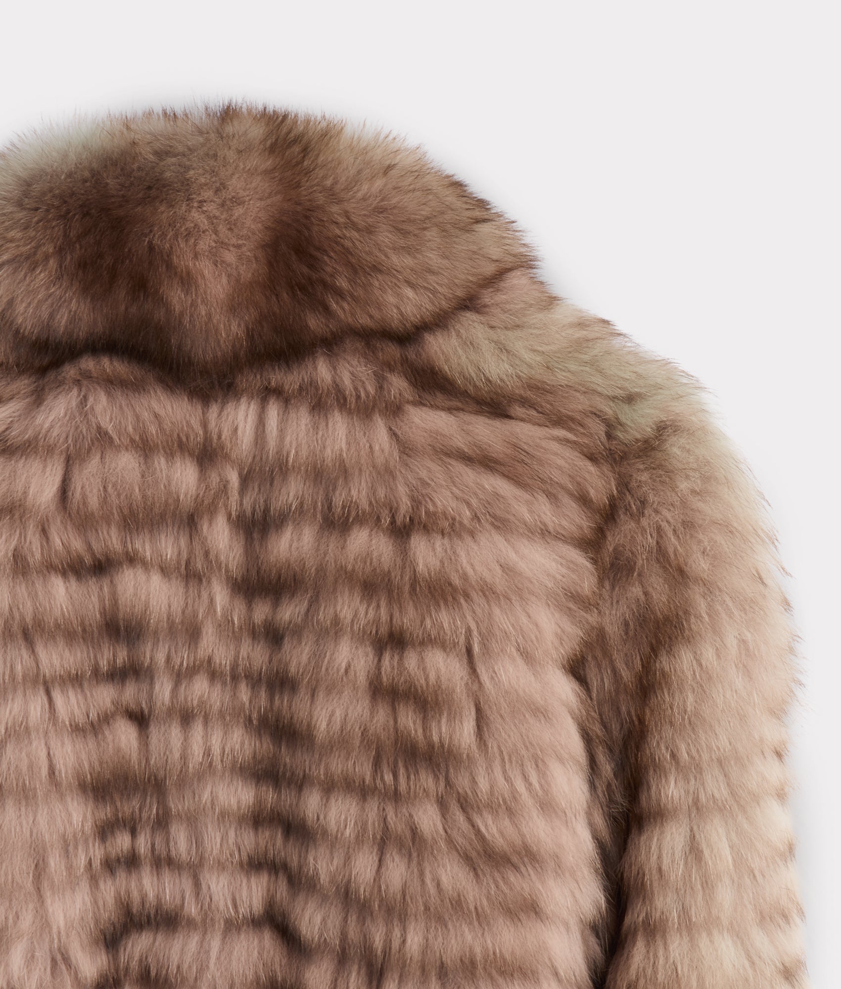 Amelia Fur Bomber Jacket :: Stone - Image 9
