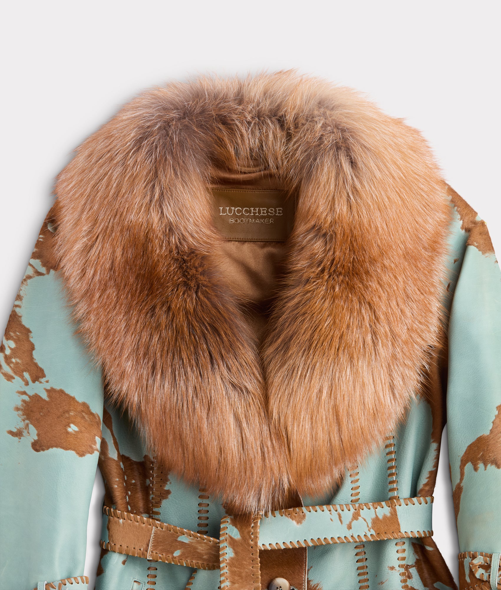 Calista Coat :: Turquoise/Brown - Image 4