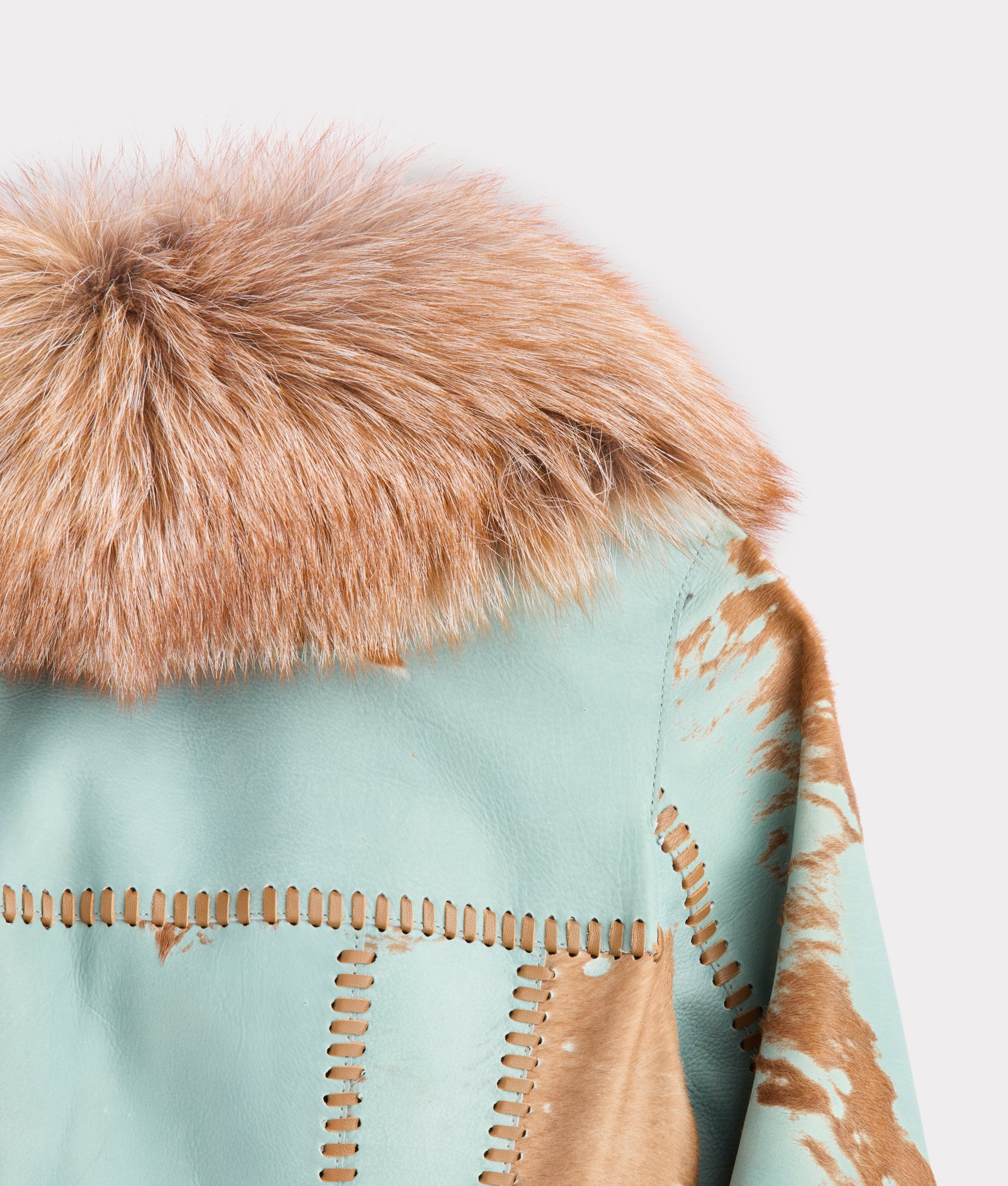 Calista Coat :: Turquoise/Brown - Image 5