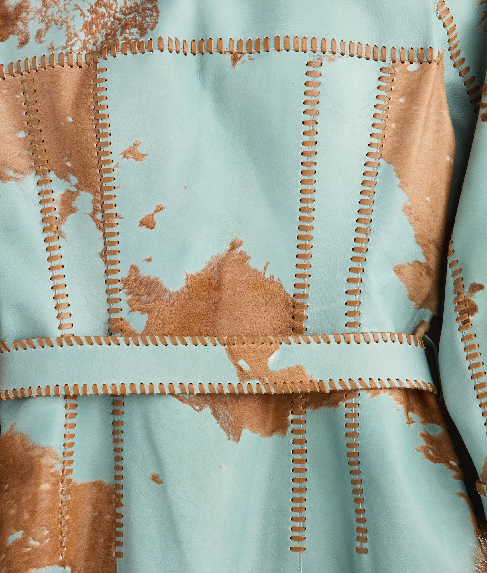 Calista Coat :: Turquoise/Brown - Image 8