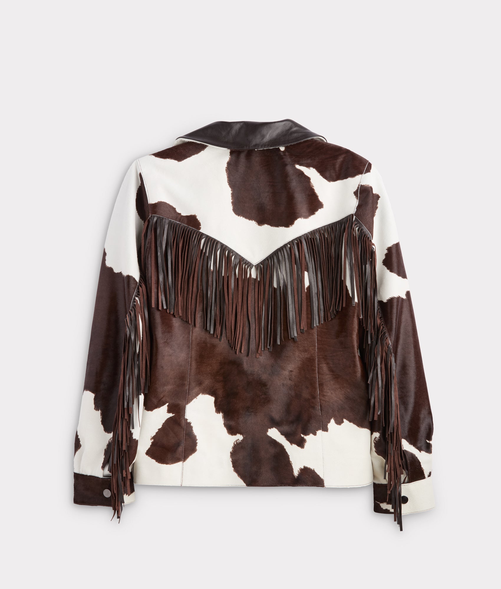 Harper Fringe Jacket :: Brown Mix - Image 2