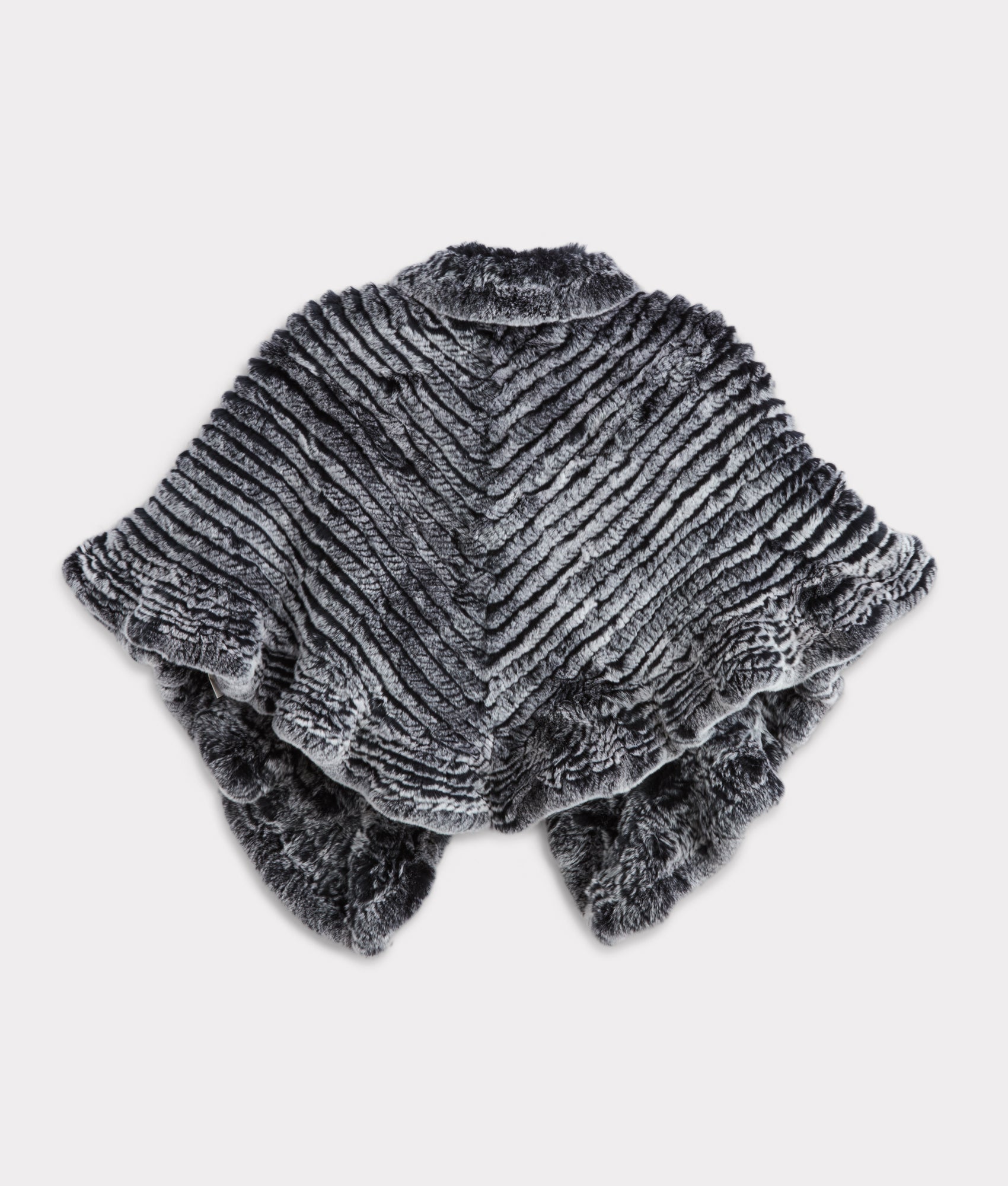 Ashley Fur Poncho :: Black - Image 3