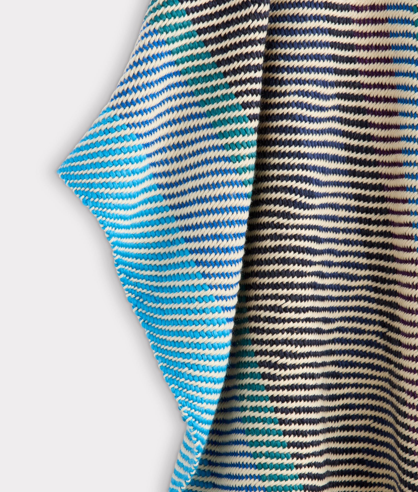 Aline Fringe Cape :: Striped Blue - Image 6