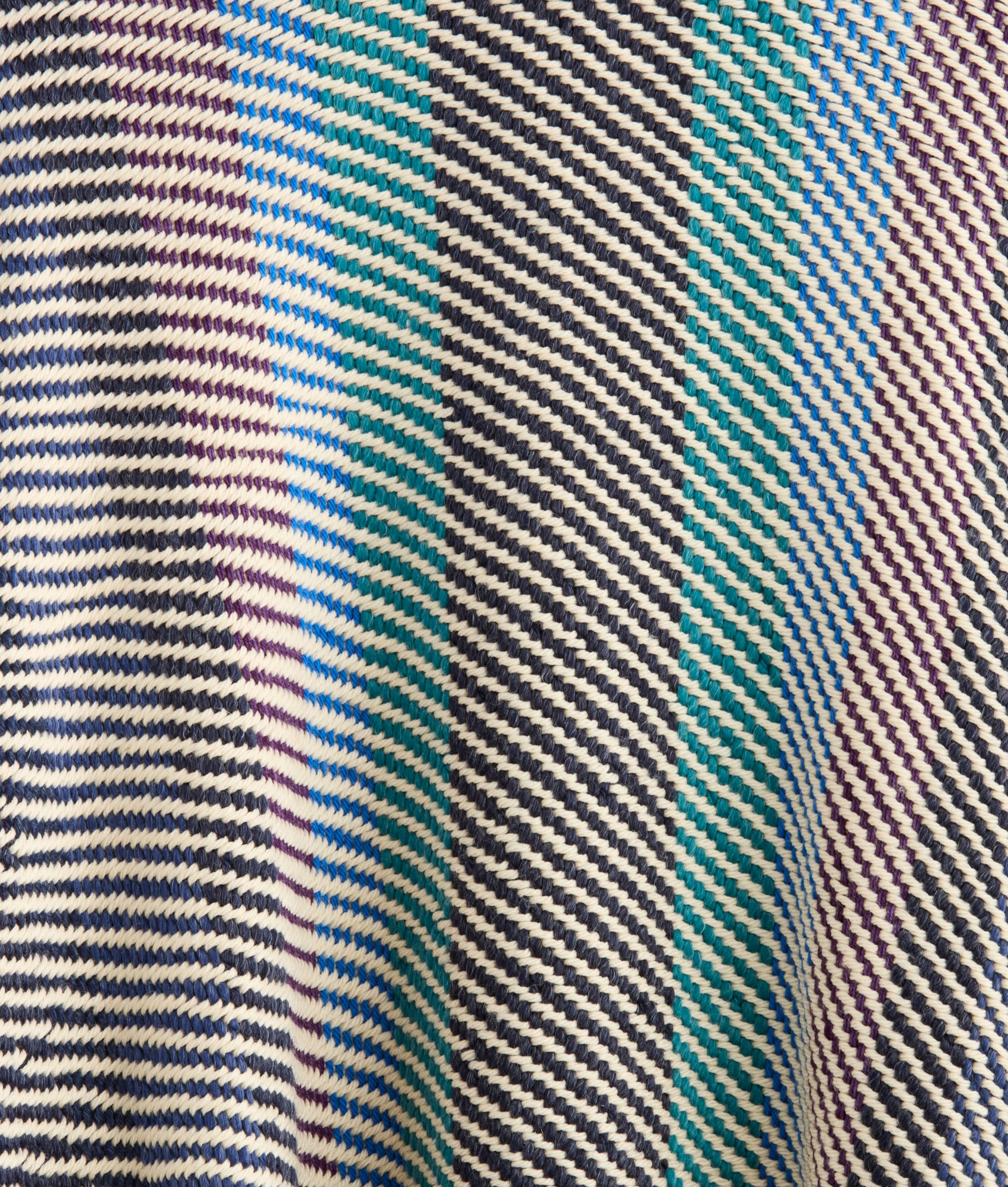 Aline Fringe Cape :: Striped Blue - Image 10
