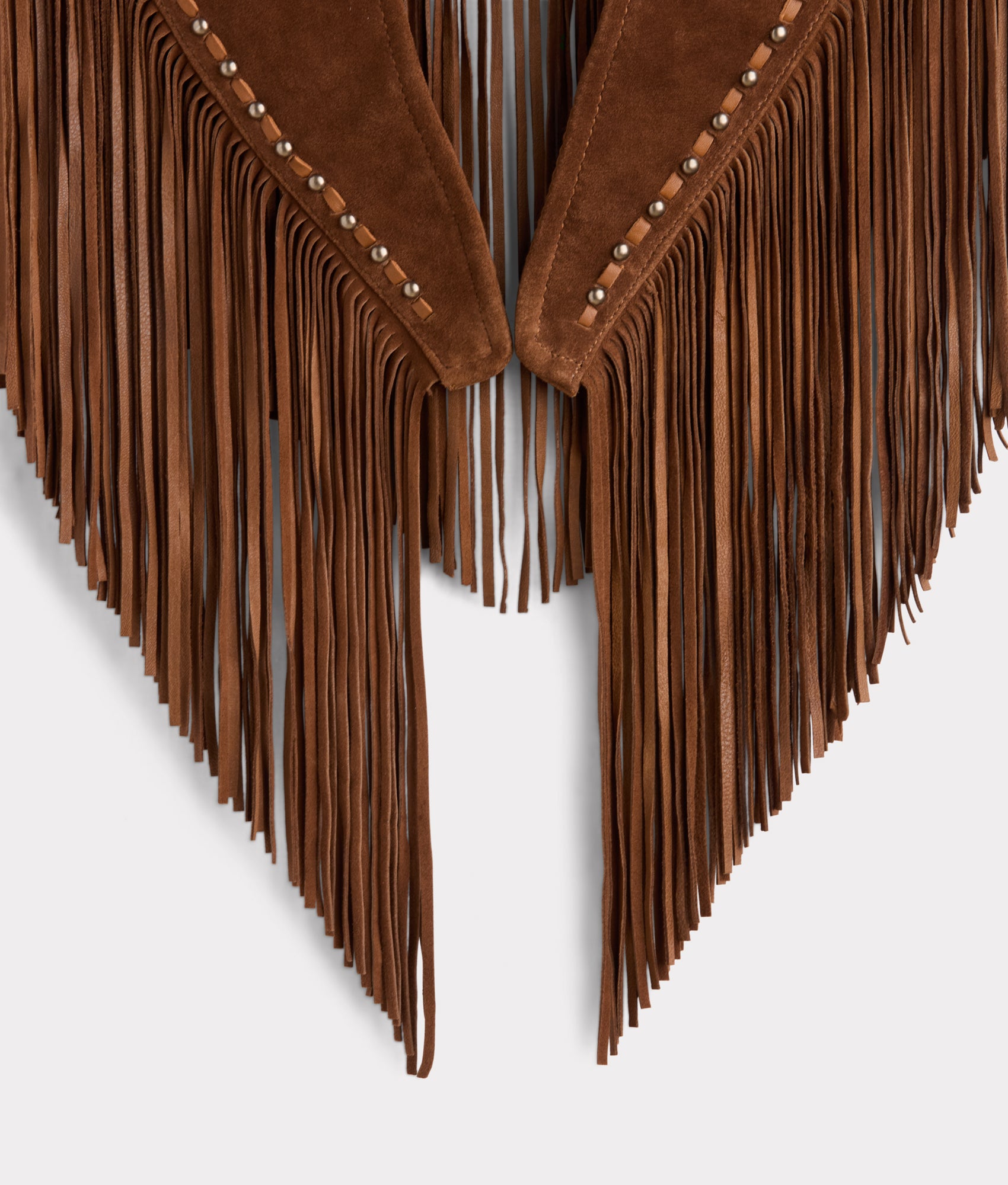 Sheila Beaded Fringe Cape :: Brown - Image 7