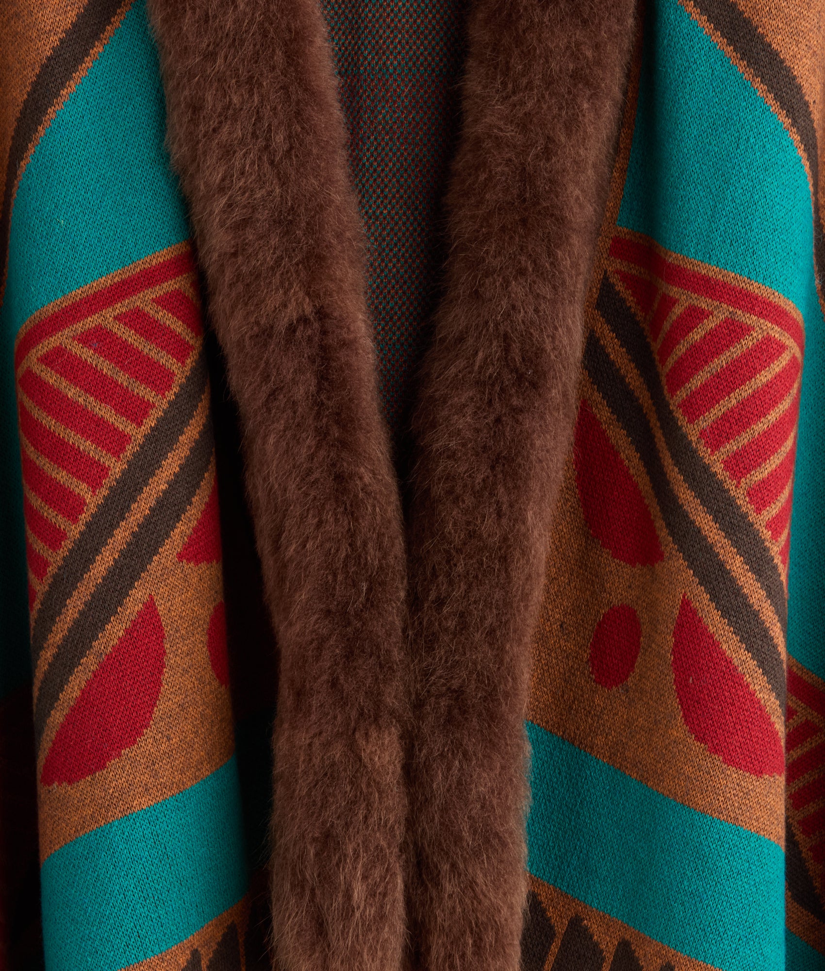 Alpaca Cape With Fur :: Multi - Image 5