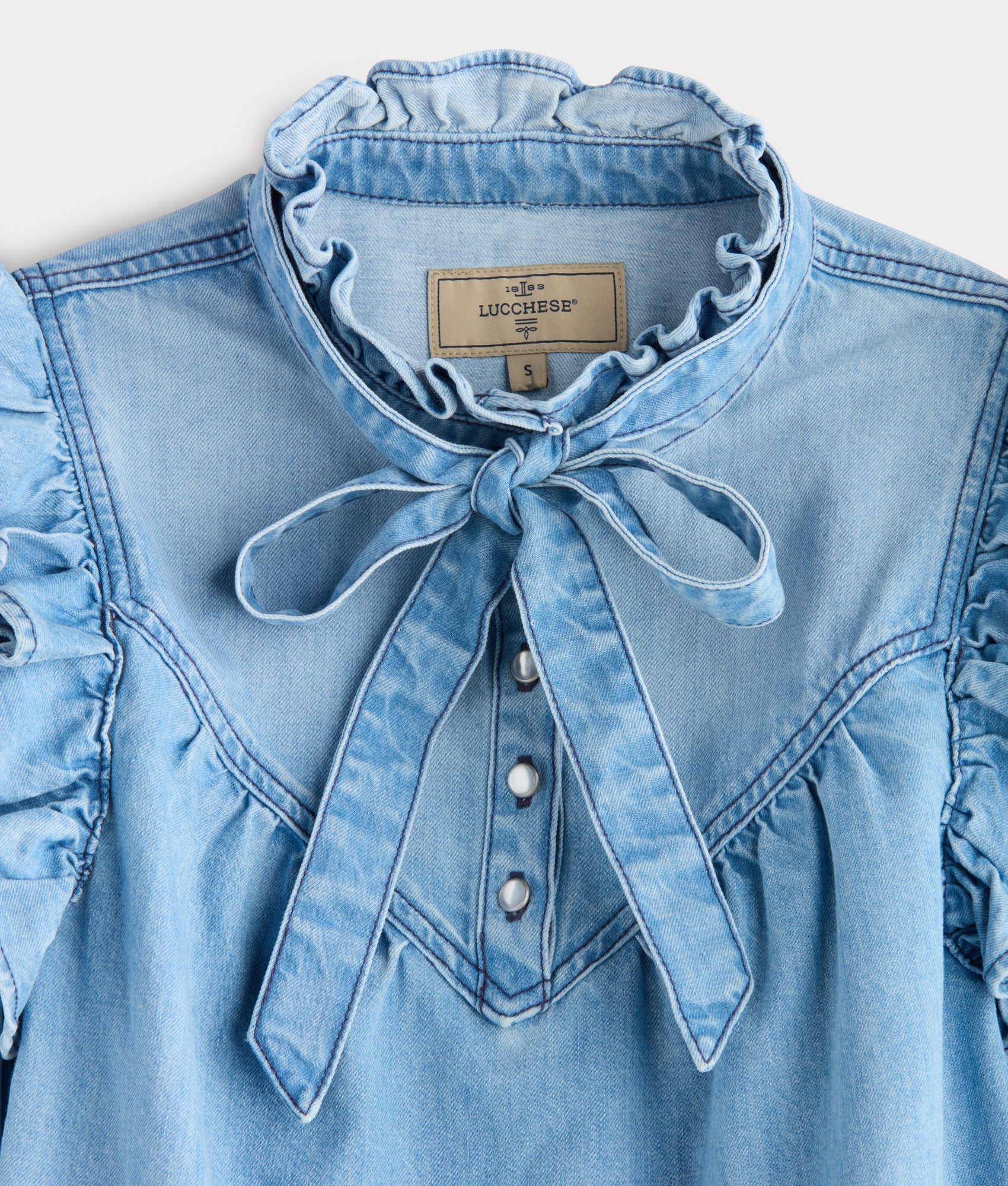 Corlee Denim Blouse :: Blue Bird - Image 4