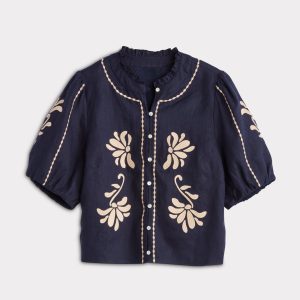 Callahan Blouse :: Navy