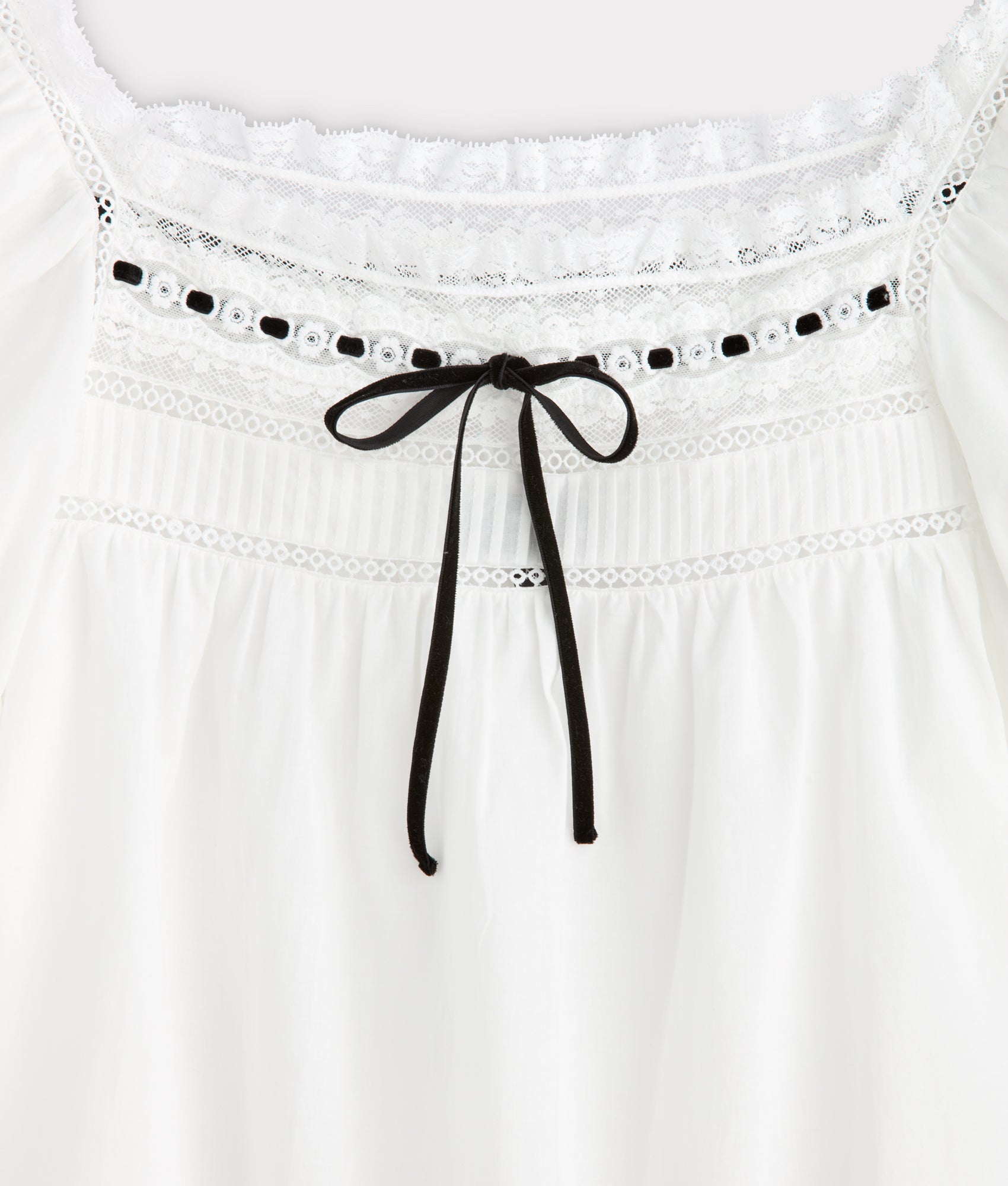 Arabella Bow Blouse :: White And Black - Image 4