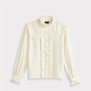 Alana Longsleeve Lace Blouse :: Champagne