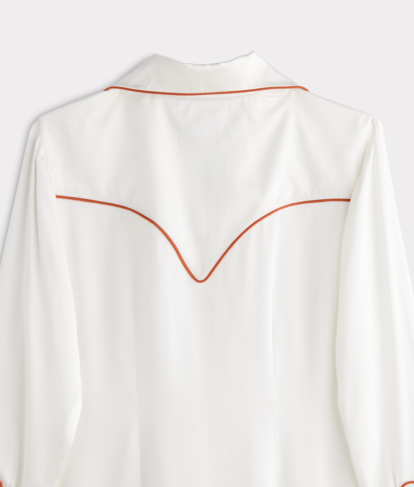 Piped Western Snap Blouse :: Off White - Image 8