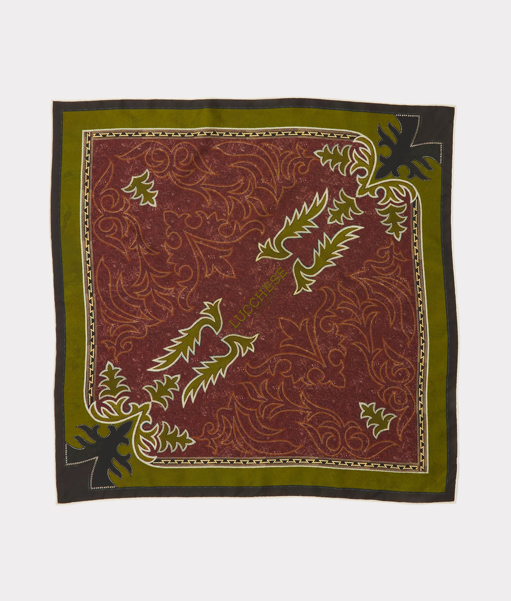 Saddle Scarf :: Brown/Green