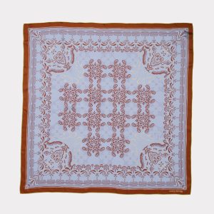 Mirrored L Silk Scarf :: Sky Blue