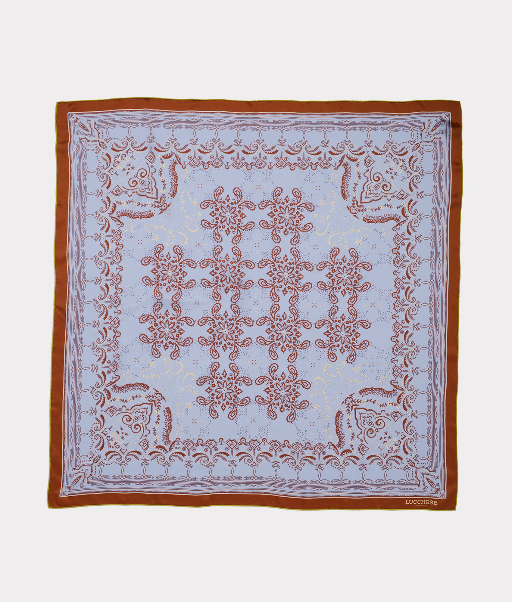 Mirrored L Silk Scarf :: Sky Blue