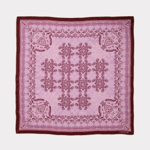 Mirrored L Silk Scarf :: Pink