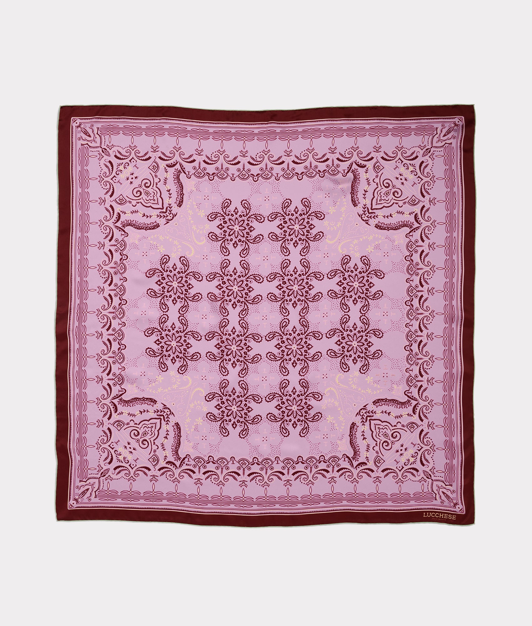 Mirrored L Silk Scarf :: Pink