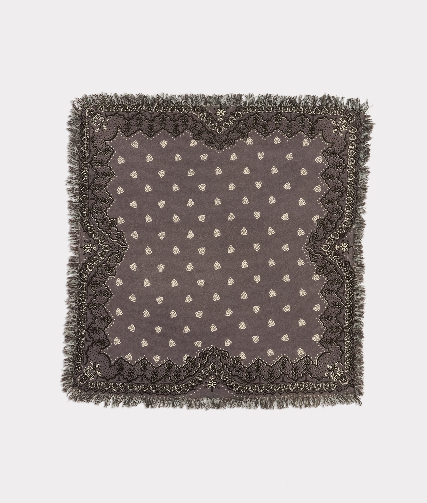 Cashmere Paisley Bandana :: Grey