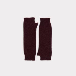 Park City Cashmere Fingerless Gloves :: Burgundy