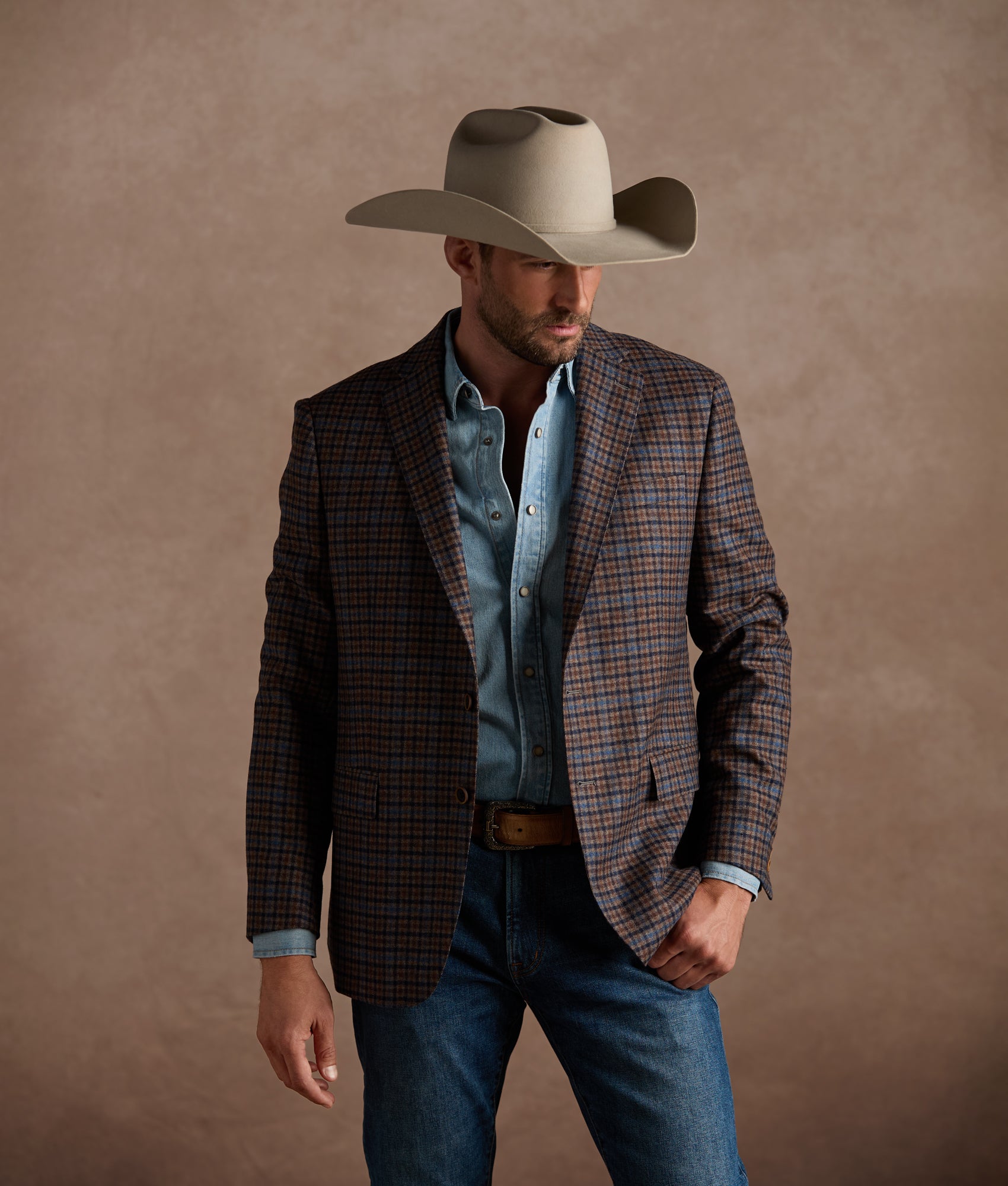 Lucchese Sport Coat :: Blue/Grey - Image 13