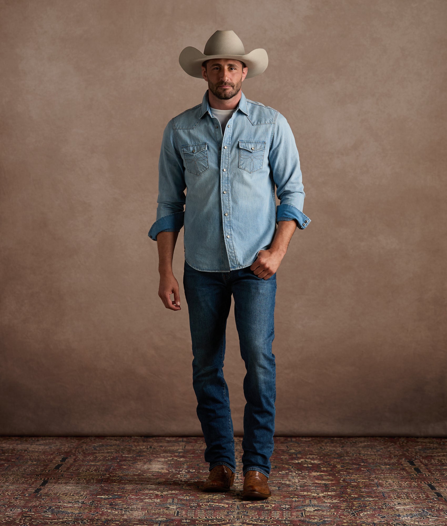 Jacob Men's Shirt :: Chambray Blue - Image 2
