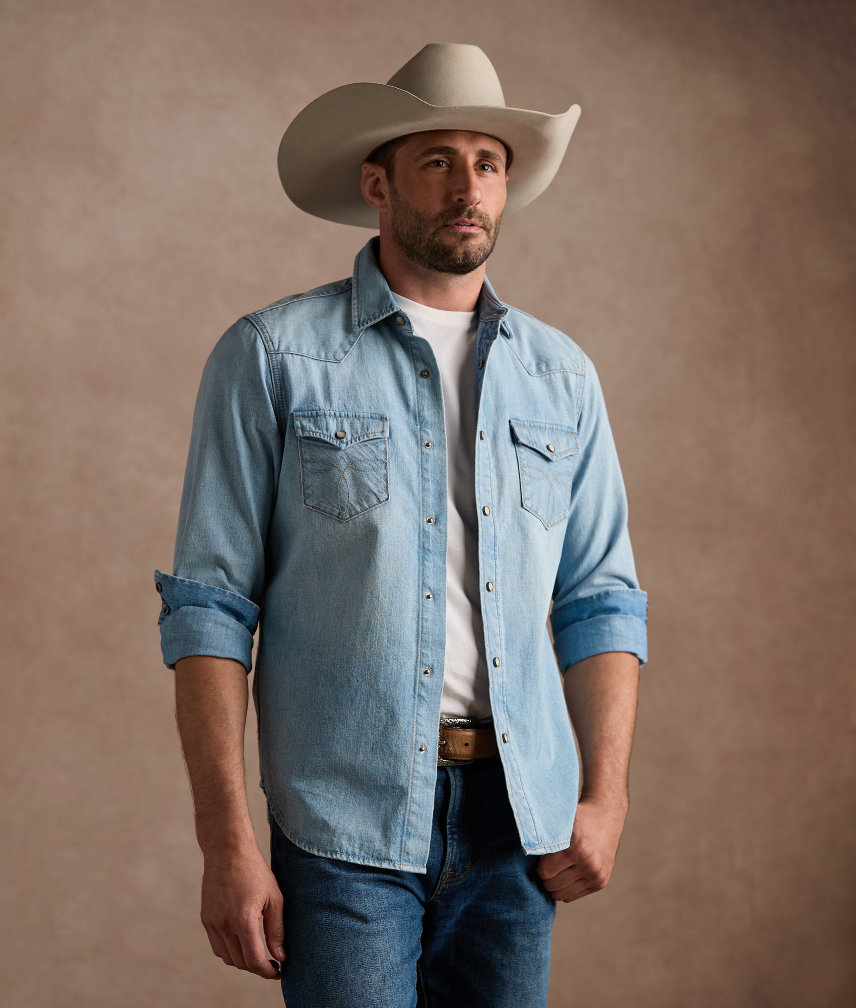 Jacob Men's Shirt :: Chambray Blue - Image 3