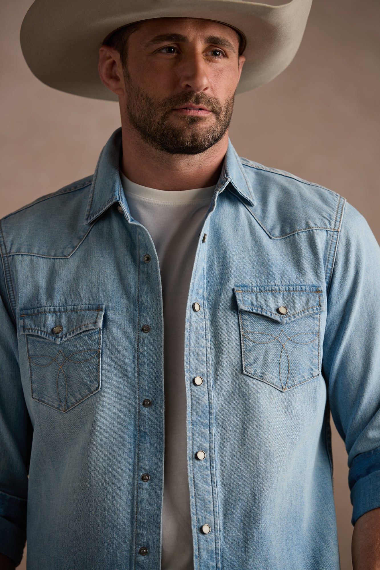 Jacob Men's Shirt :: Chambray Blue - Image 4