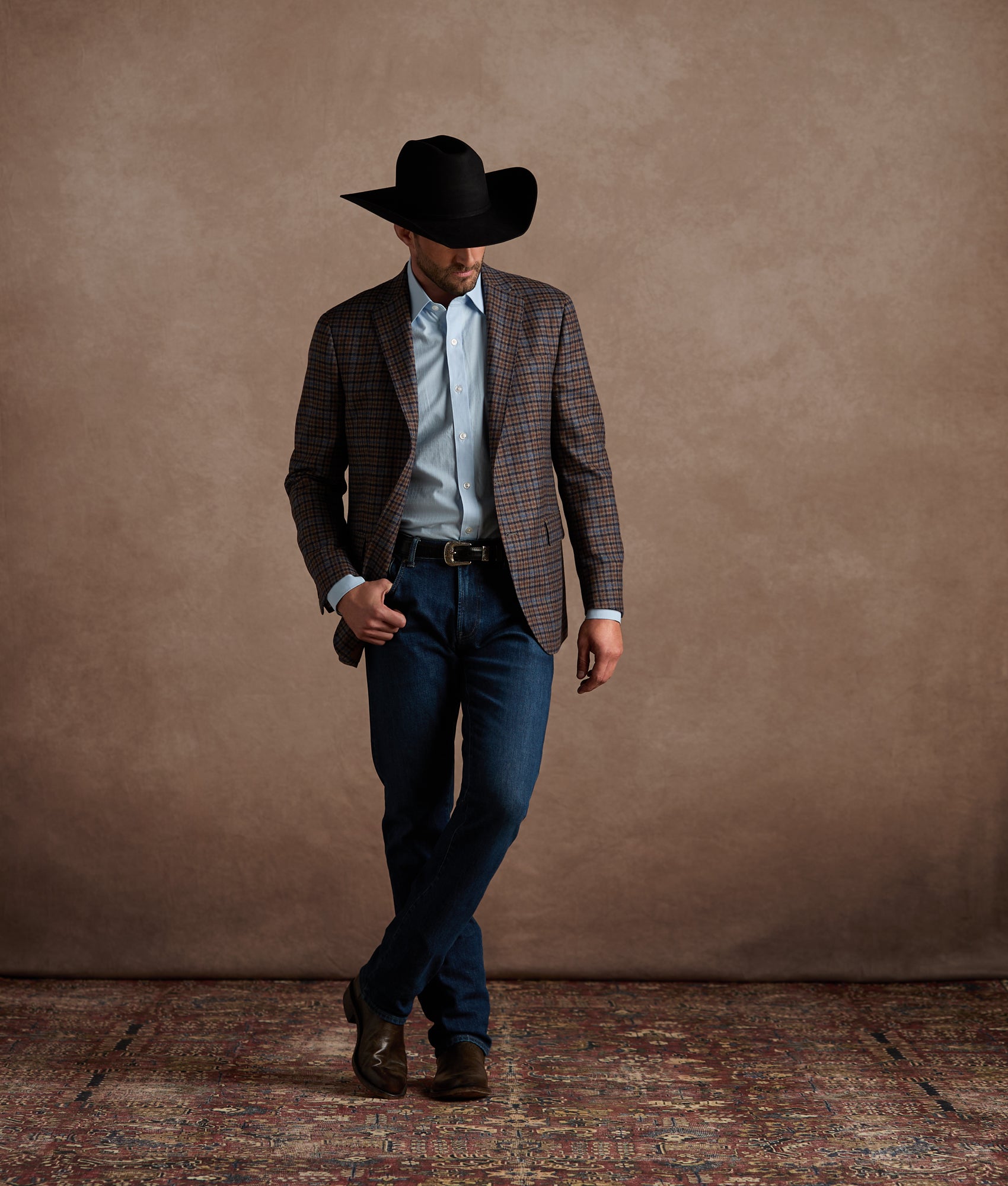 Lucchese Sport Coat :: Blue/Grey - Image 11