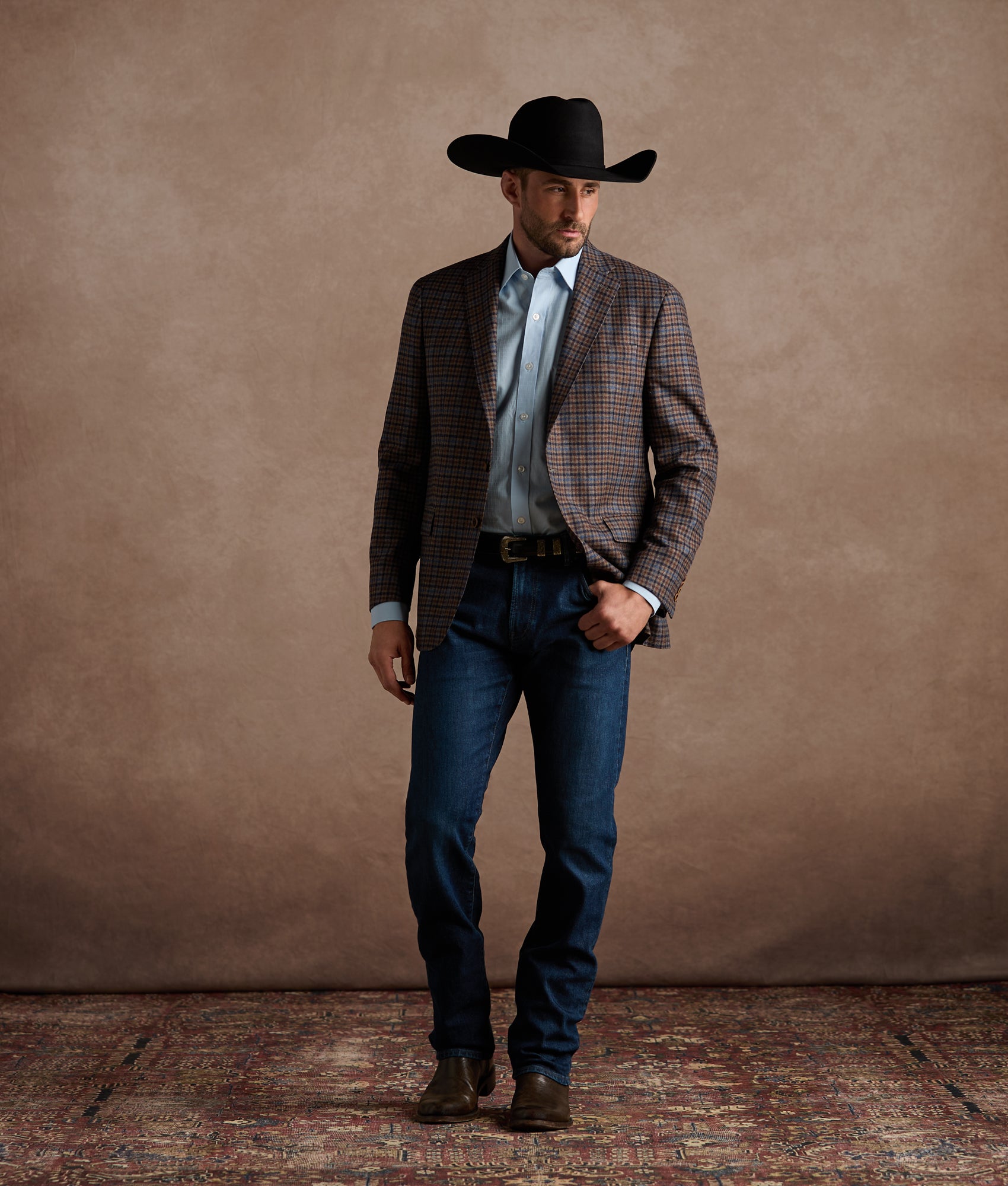 Lucchese Sport Coat :: Blue/Grey - Image 10
