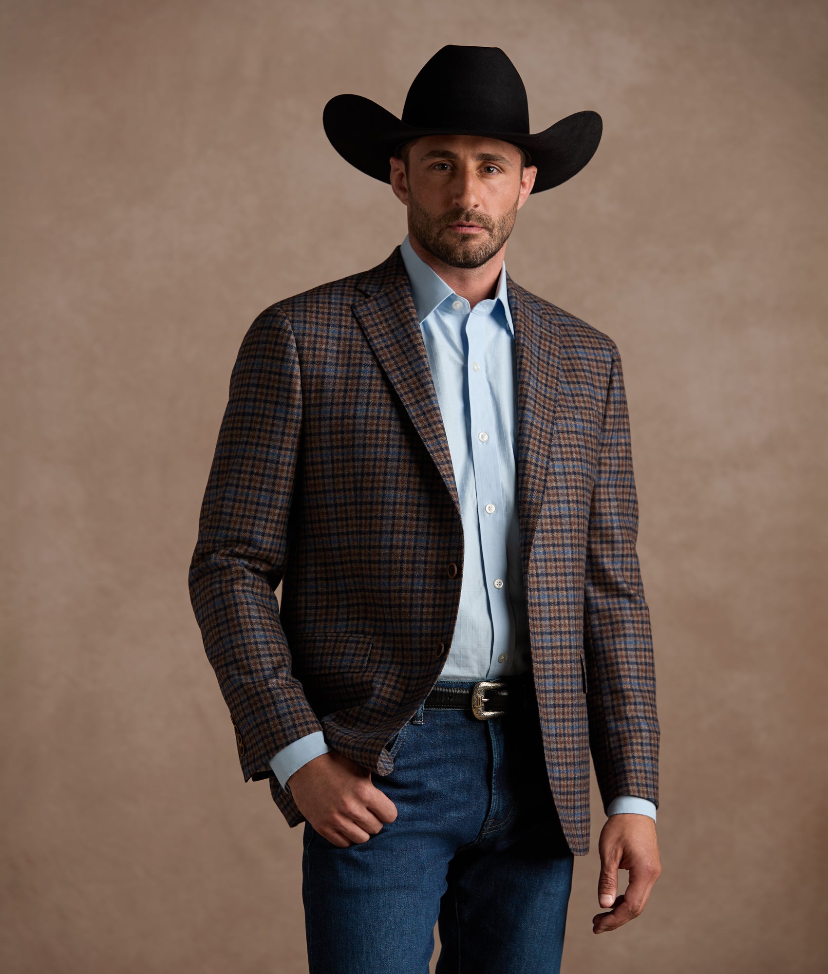 Lucchese Sport Coat :: Blue/Grey - Image 12