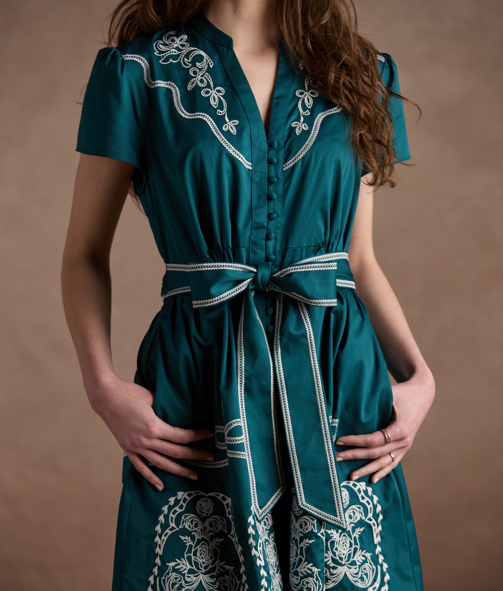 Cassidy Flutter Dress :: Ocean - Image 4