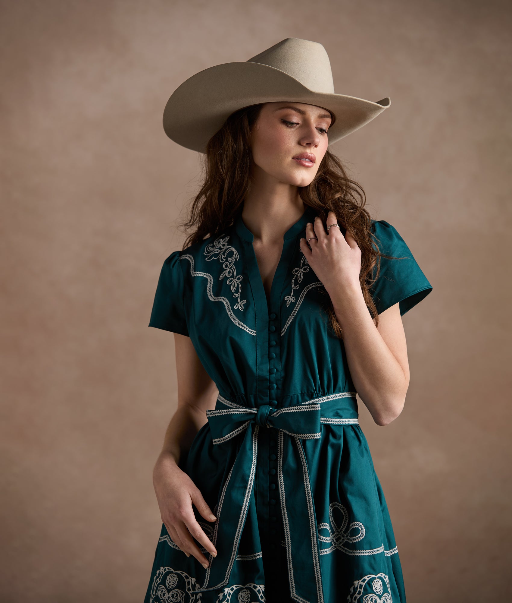 Cassidy Flutter Dress :: Ocean - Image 3